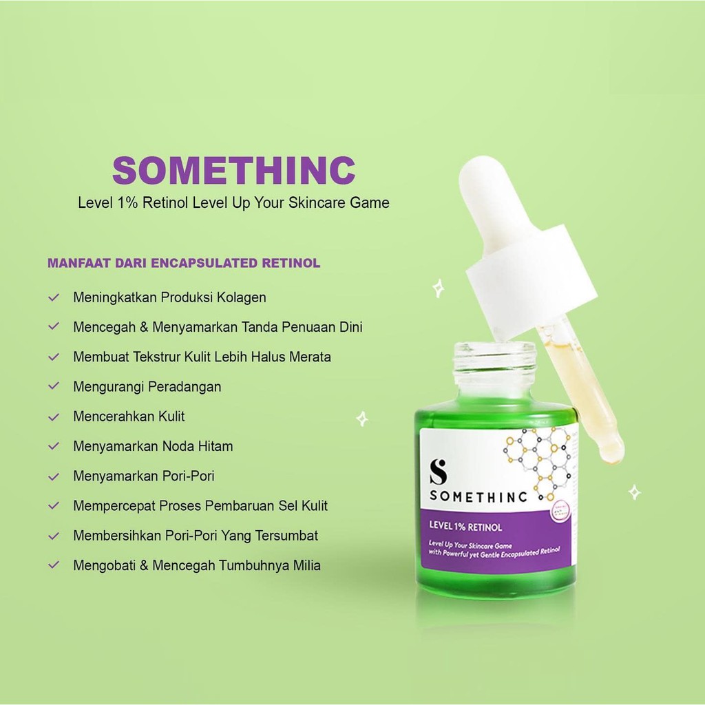 SOMETHINC LEVEL 1% RETINOL 20ml Original BPOM - Somethinc Serum 20 ml