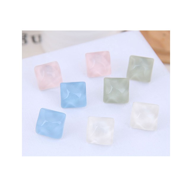 LRC Anting Tusuk Fashion Resin Square Earrings A58453