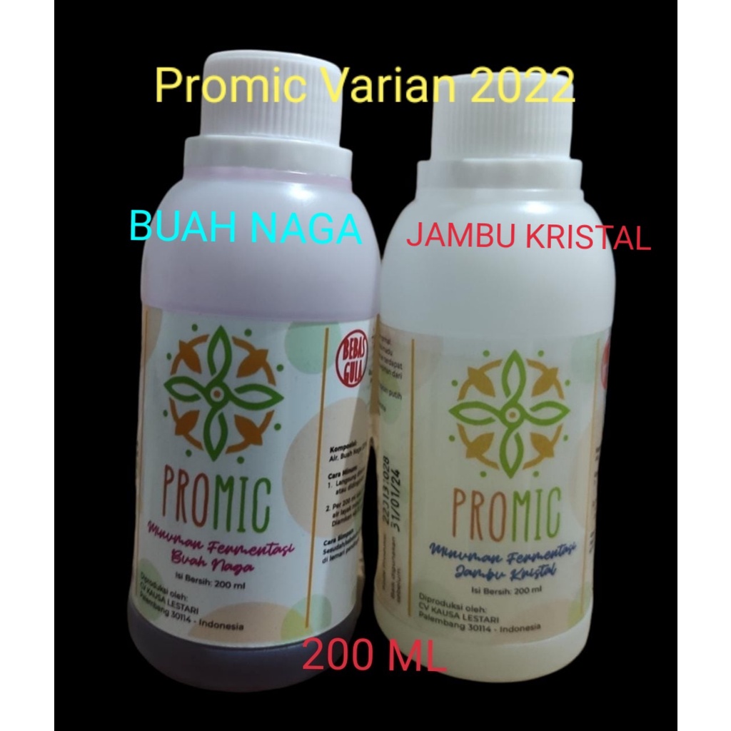 PROMIC Varian Baru/ Biang Promic/ Minuman Probiotik 200 ml Buah Naga &amp; Jambu Kristal