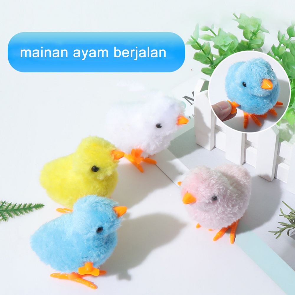 Mainan Ayam Berjalan Putar Satuan Mainan Anak Bayi Bentuk Ayam Warna Warni