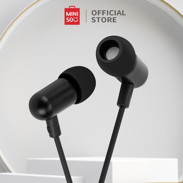 Miniso Earphone Model Headphone Masuk-Telinga Logam Kapsul: GE-12