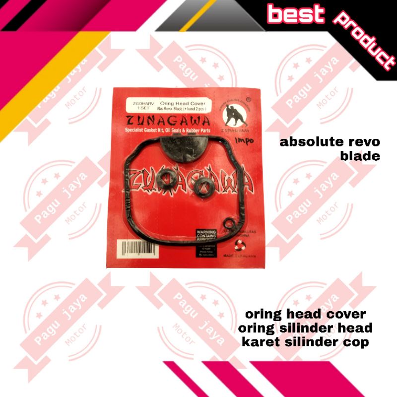 oring karet silinder cylinder head cop honda absolute revo blade + 2 karet