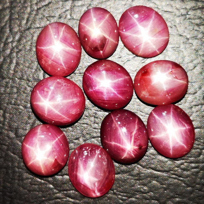 Natural rubi star [[Star tajam]] Real batu mulia asli batu