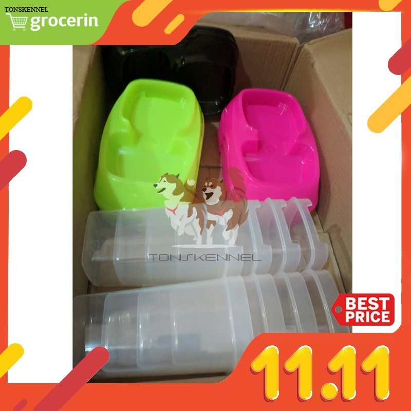 Pet Bowl Dispenser kucing 650ml anjing tempat makanan minuman kucing anjing hewan CIG AUTO PET FEEDER TEMPAT MAKAN