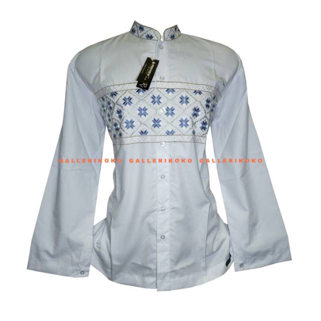 Baju koko preview infinite itang yunasz putih lengan panjang