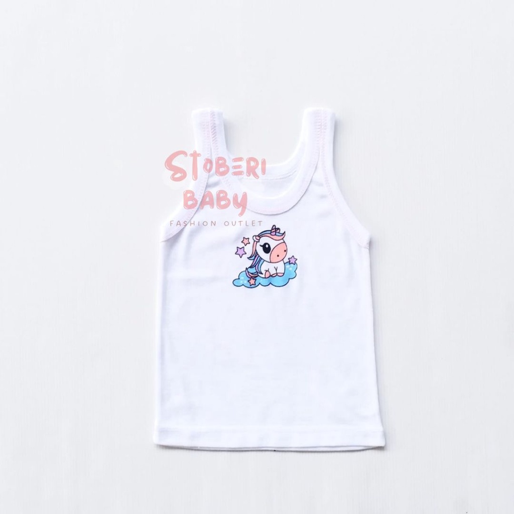 stoberi baby - COMFY KAOS SINGLET MOTIF ANAK kaos dalam oblong anak laki2 dan perempuan newborn-3thn NEW