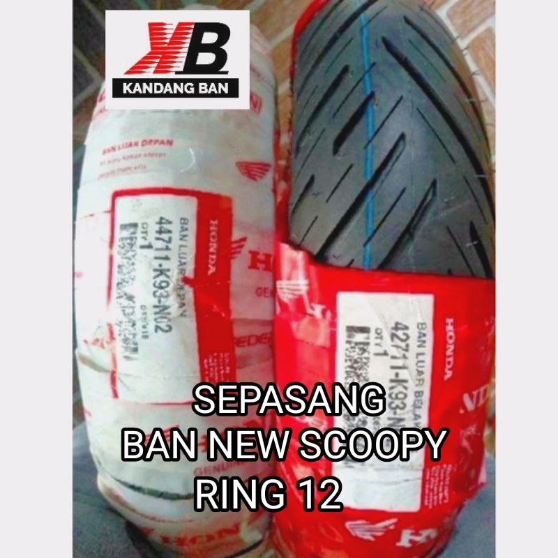 PAKET BAN TUBLES MATIC HONDA NEW SCOOPY 100/90+110/90-12 GRATIS PENTIL,BAN BARU 100% ORIGINAL,FREE PENTIL