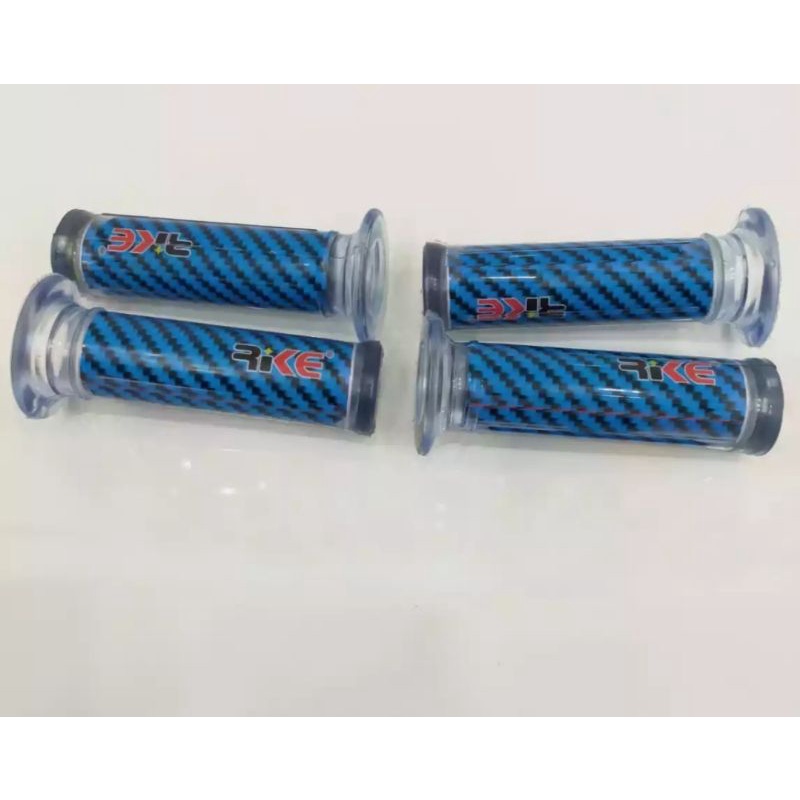 Handgrip Carbon bahan karet lentur untuk semua motor bebek-matic-sport BIRU