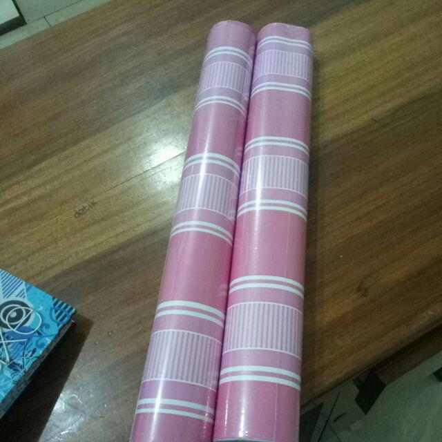 Wallpaper Stiker Minimalis Pink Line Glory 049 Ukuran 45cm X 10m