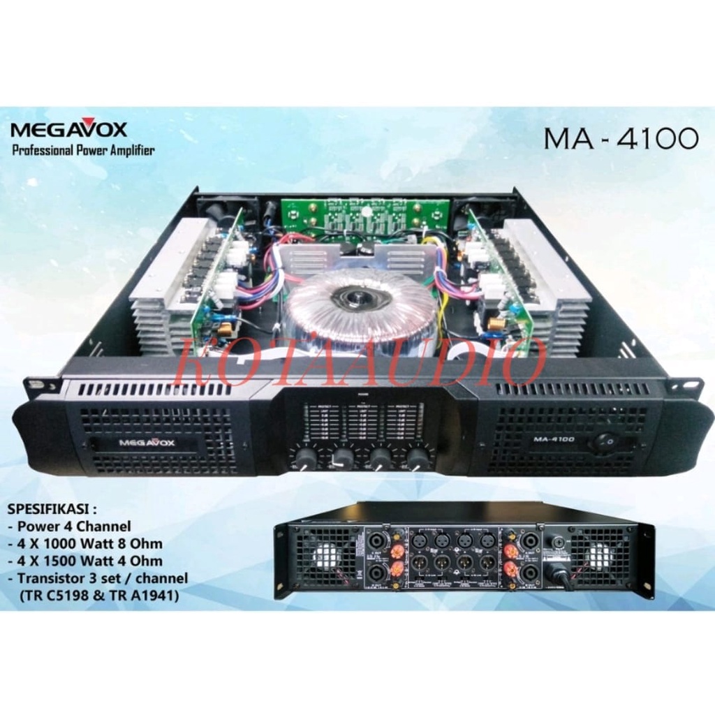 POWER AMPLIFIER MEGAVOX MA4100 / MA 4100 ORIGINAL 4CHANNEL