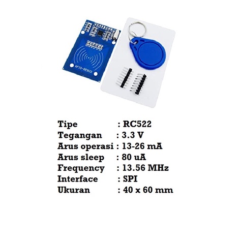 [HAEBOT] RFID Module Module RFID MF RC522 Read Write Security Keamanan Kartu Arduinoo