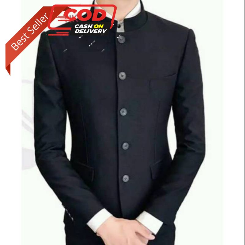 Jas Mandarin Hitam / Jas Mandarin putih / Jasko santri /Jasko Ustadz