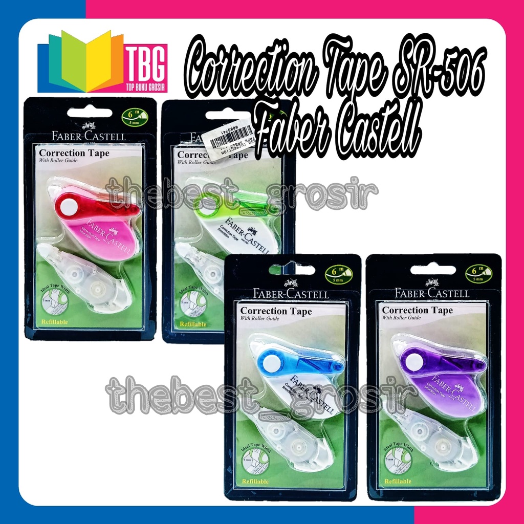 

CORRECTION TAPE SR506 FABER CASTELL/ TIPE X/ TIP X/ TIP EX KERTAS/ TIPE-X PITA/ TIPEX KERTAS