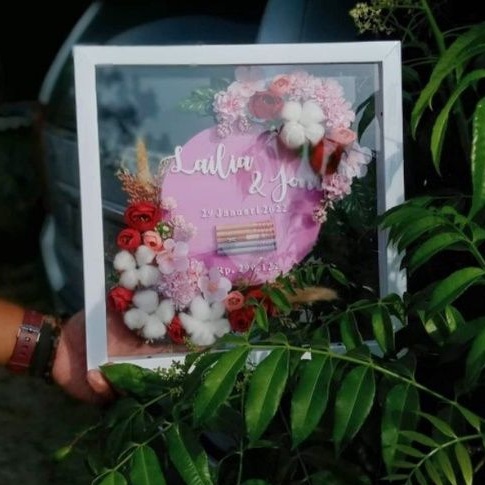 Mahar rustic kotak transparan