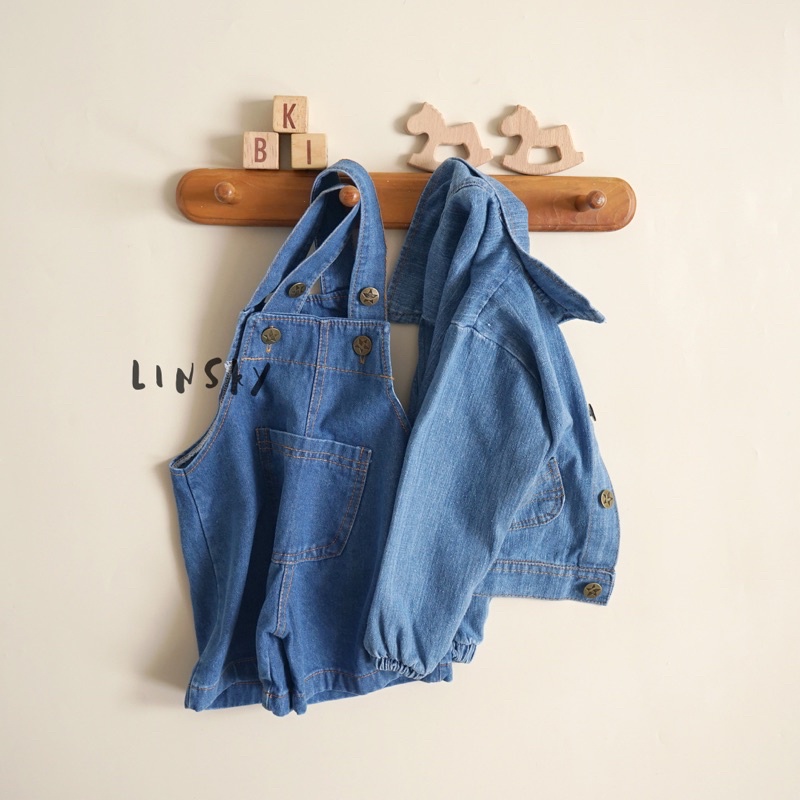 LINSKY BABY - Denim Overall Anak Unisex Jeans