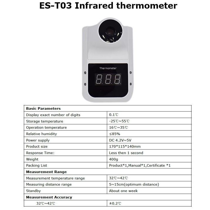 THERMOGUN DIGITAL SETARA K3 K3S STAND DISPLAY MONITOR NON KONTAK THERMOMETER TEMPEL DINDING THERMOGUN X3