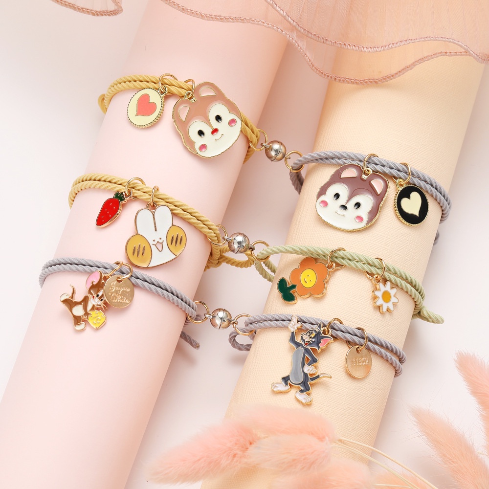 2 Gelang magnet pasangan kartun tom and jerry kurumi kualitas premium