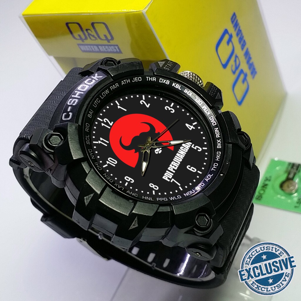 JAM TANGAN LOGO PDIP / PARTAI DEMOKRASI INDONESIA PERJUANGAN 2