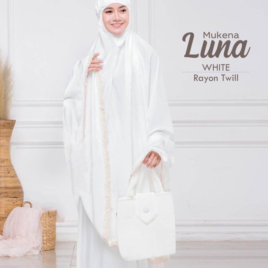 Ramai Dicari - [MUKENA PUTIH KEKINIAN-PREMIUM] MUKENA RENDA RAYON TWILL ADEM SUPER JUMBO REALPICT BY
