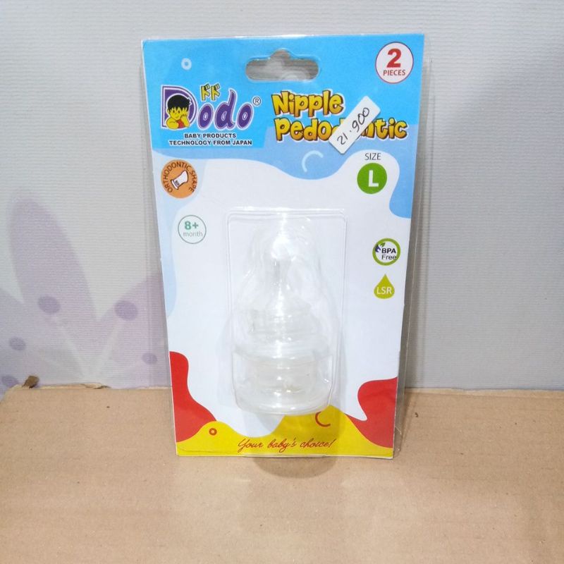 DODO NIPPLE PEDODONTIC (GEPENG) 2PCS S, M, L