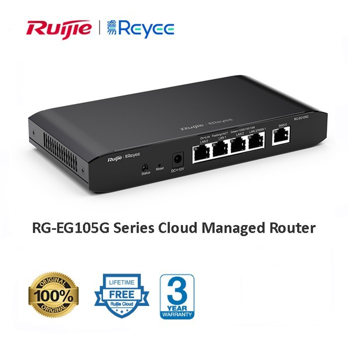 Ruijie Reyee RG-EG105G Series Cloud Managed Router 4 Port