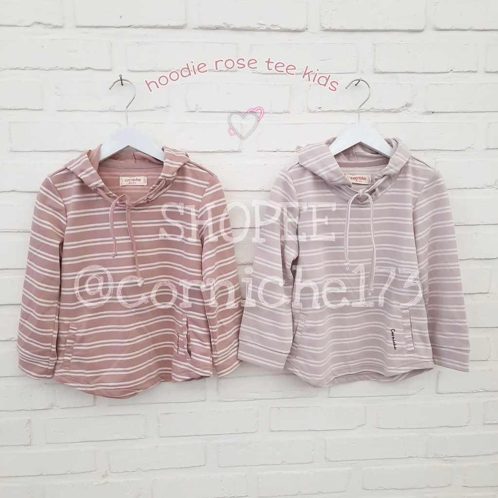 Corniche Kids Hoodie Rose Tee Kids Ungu - TP K23033