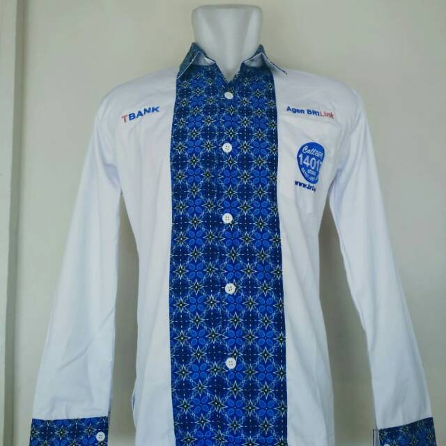 Kemeja Agen Brilink Batik Putih