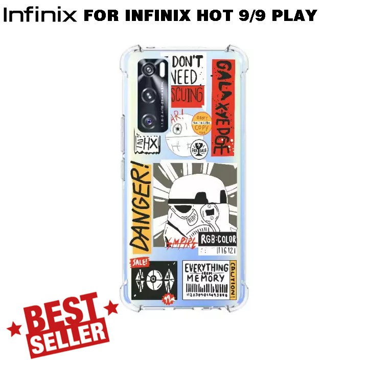 infinix hot 9 9 play case cartoon starwars gambar cowok bening clear