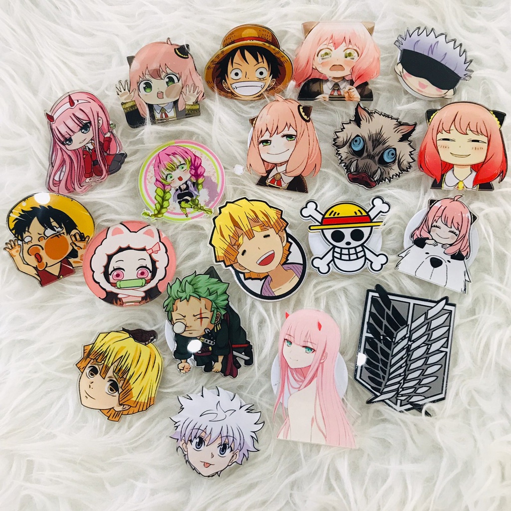 Pop Socket Akrilik Karakter Anime Griptok HP Chibi