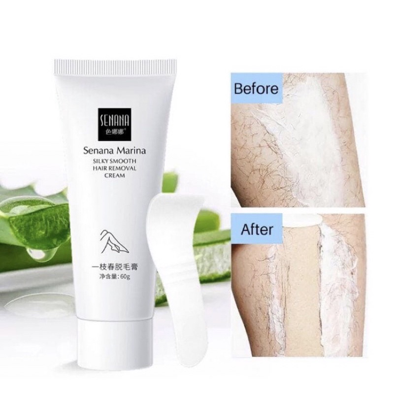 SENANA MARINA HAIR REMOVAL PERONTOK BULU KETIAK KAKI / SENANA WHITENING CLEANSES SKIN ULTIMATE (Free