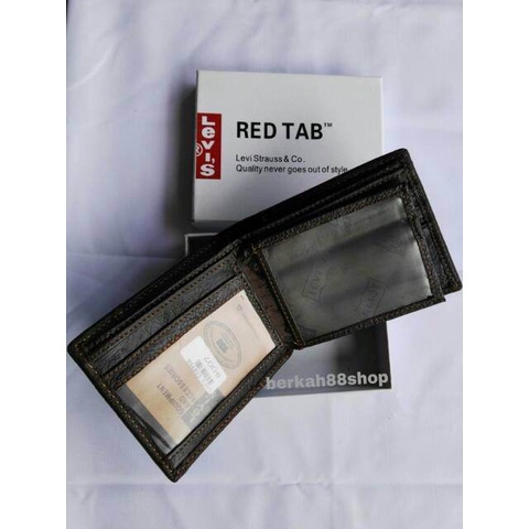 DOMPET PRIA FULL KULIT ASLI/DOMPET KULIT ASLI REAL PICT 100% / Dompet Kulit Pria Dompet Resleting dalam, Dompet mewa Lipat / 0DOMPET KULIT PRIA ASLI RED TAB