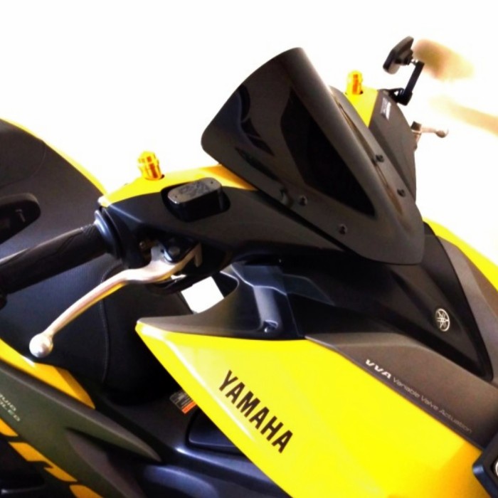 windshield aerox 155 connected black visor sectbill aerox hitam