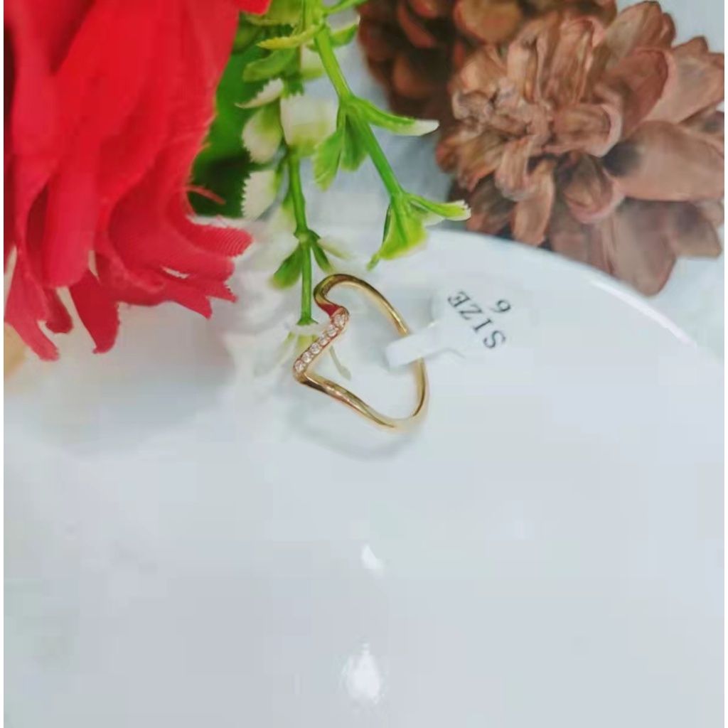 Cincin Titanium Permata Perhiasan Fashion B6