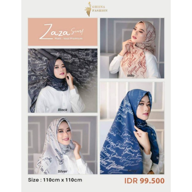 Hijab Segiempat Zaza Scarf By Ghina Fashion