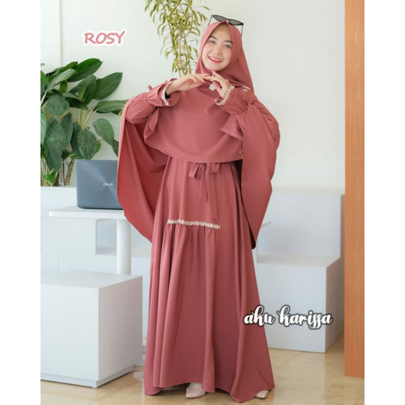 Zaina syari/ORI AKU KARISSA/gamis itycrept/gamis syari set hijab/gamis kondangan/gamis cantik murah