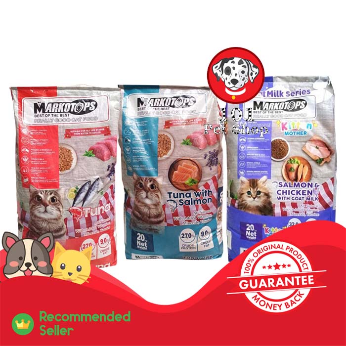 MAKANAN KUCING MARKOTOPS DRY FOOD ADULT &amp; KITTEN 20KG GOSEND GRAB