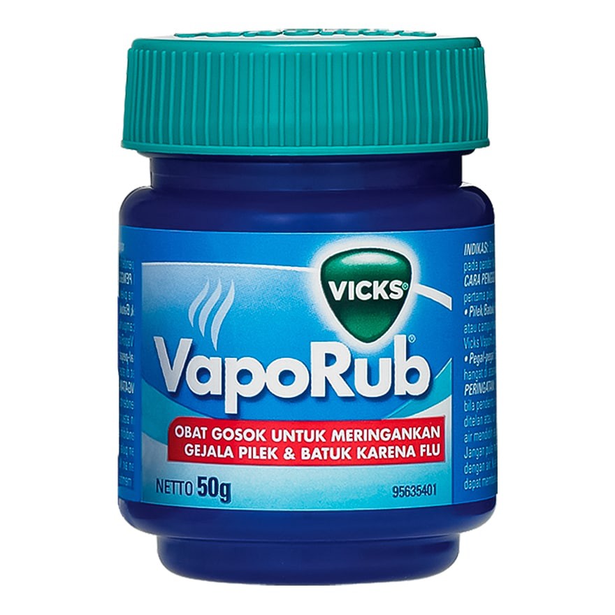 Vicks VapoRub 10gr 25gr 50gr Balsem Pelega Pernafasan dan Hidung Tersumbat Balsem Gosok Vicks Origin