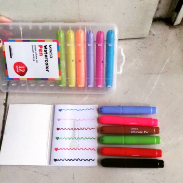 

MINISO watercolor pen 12 warna