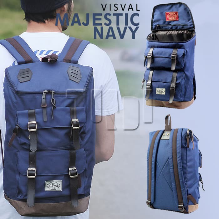 Exclusive Tas Ransel Backpack Visval Majestic Laptop Gendong Branded Pria Murah