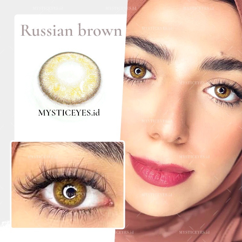 [✅COD] MYSTICEYES SOFTLENS RUSSIAN EYES SERIS 14MM MINUS -4.25 S/D -8.00