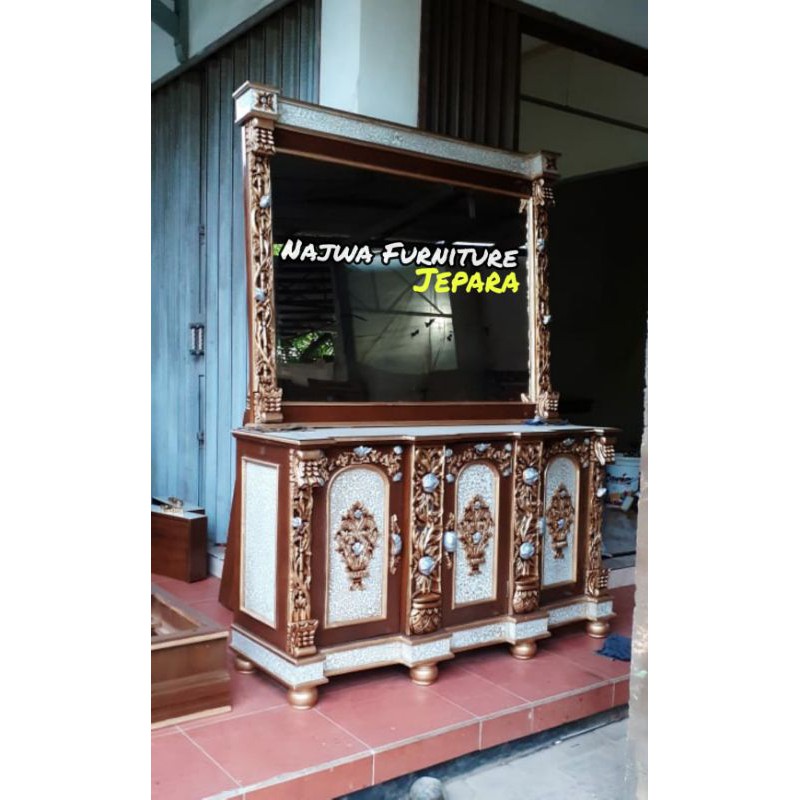 BUFET SHIMA SET MEJA RIAS SHIMA JATI MEBEL JEPARA