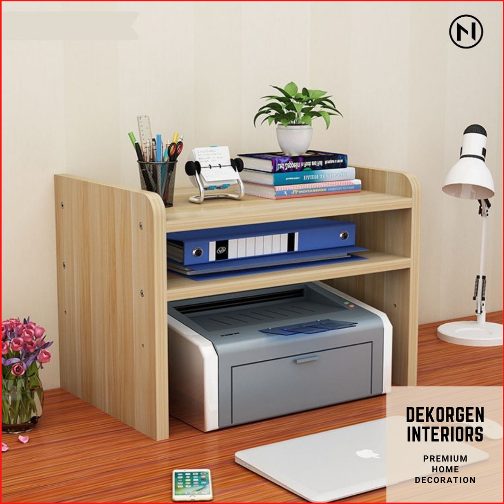 Printer Stand Rak Printer Dudukan Printer Rak Kertas Rak Meja Rak Dinding Dekorgen Rak Kayu Jati Bel