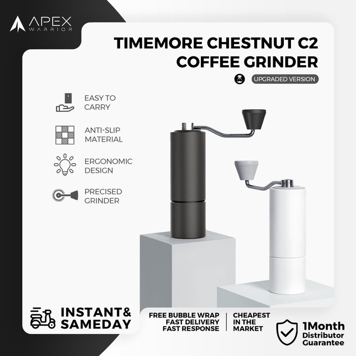 

DISKON - (BISA COD) Timemore Chestnut C2 Coffee Grinder| Penggiling Biji Kopi Portable - Putih