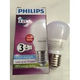 Lampu LED Philips 3 watt Bohlam 3w / Philip Putih 3 w Bulb LED 3watt