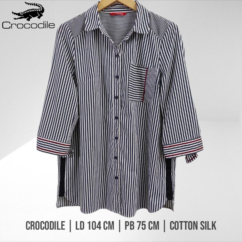 Kemeja atasan wanita crocodile #preloved