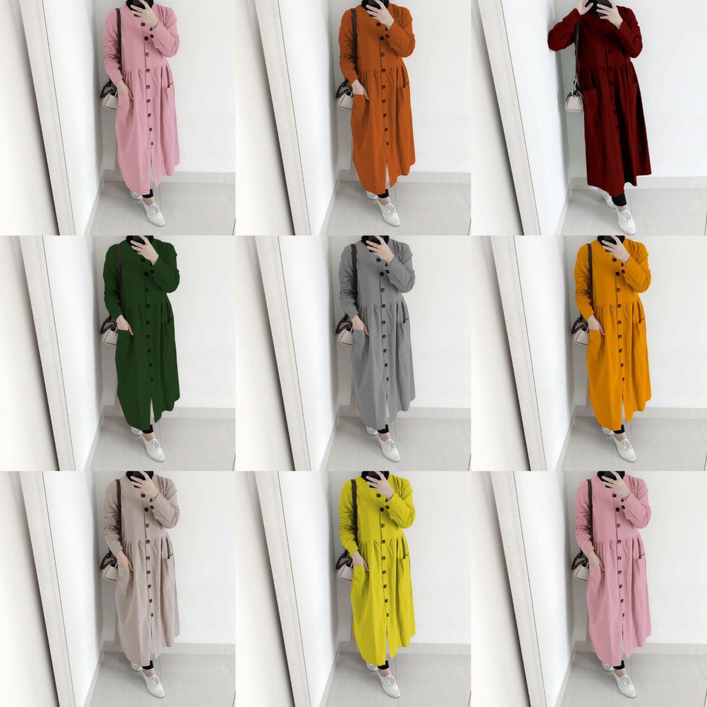 Baju Long Tunik Avita Jumbo Busui Tunik Panjang Muslimah Big Size Model Casual Terkini