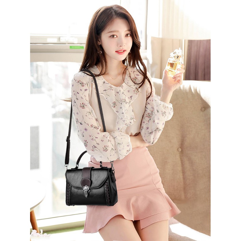 BJ81724 - BLACK/BLUE/BROWN/GREEN/KHAKI/PINK - TAS SLEMPANG IMPORT TAS WANITA FASHION IMPORT MODIS ELEGAN TERMURAH TERLARIS TERBARU BAGSTORE JAKARTA TAS BATAM GT1724 BQ3481