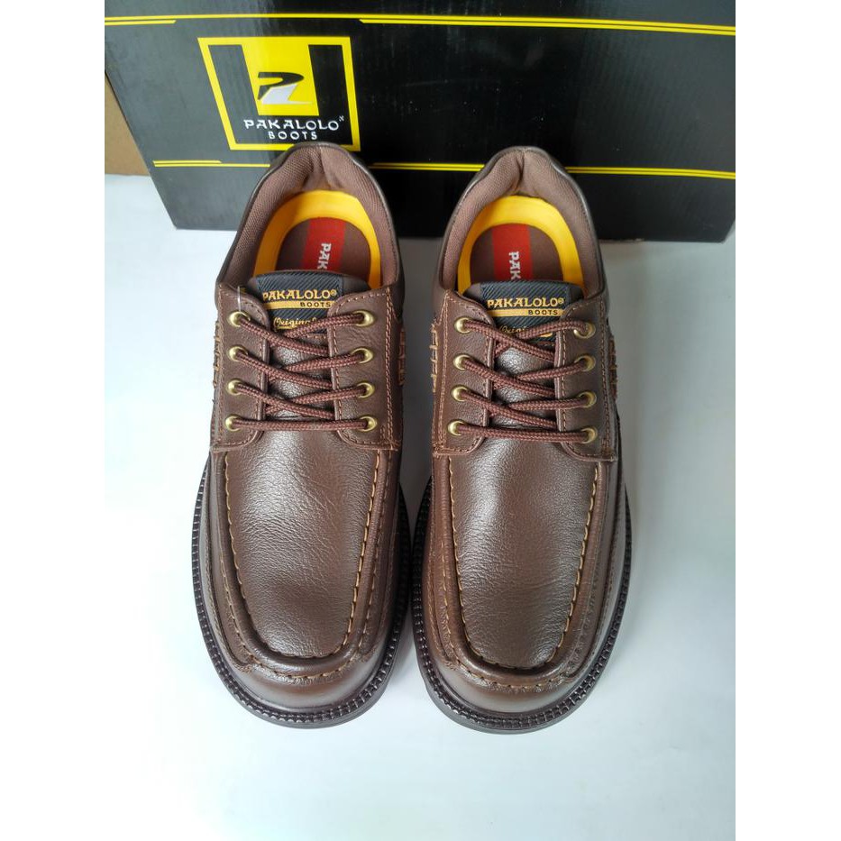 SEPATU KULIT PAKALOLO N8711 COKLAT FULL ORIGINAL