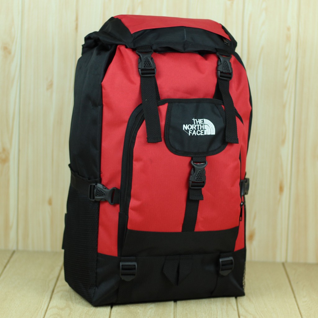 Tas Ransel Gunung Besar The North Face Merah Back Pack Out Door Pria Hiking Travelling Trendy Keren