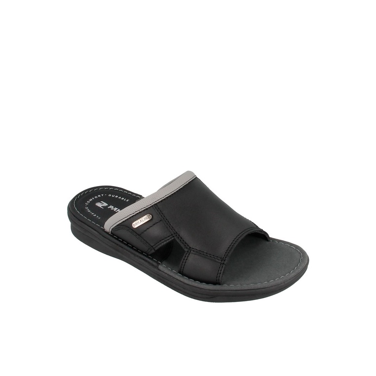 SANDAL SLIDE PAKALOLO PRIA ORIGINAL CASUAL KULIT ASLI HITAM PB29